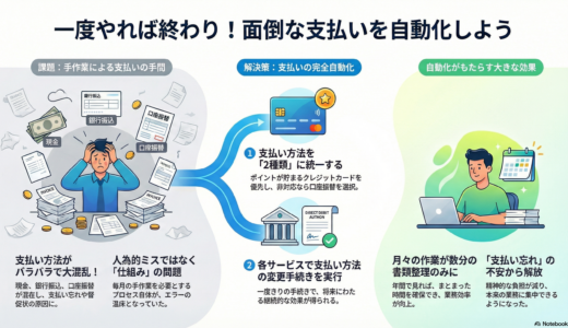 ＃020 【一度やったら終わり！】定期的な支払いは口座振替とクレジットカード決済で手間を無くせ！